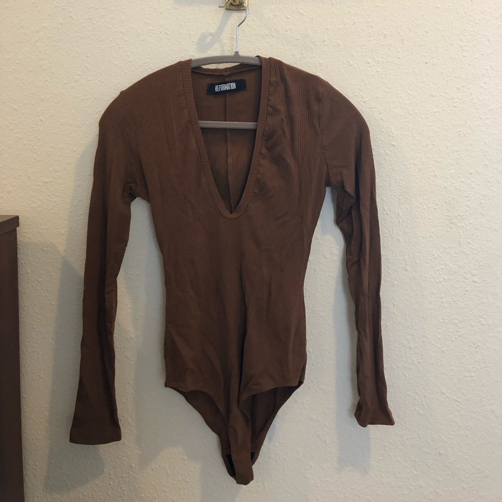 Reformation long sleeve bodysuit